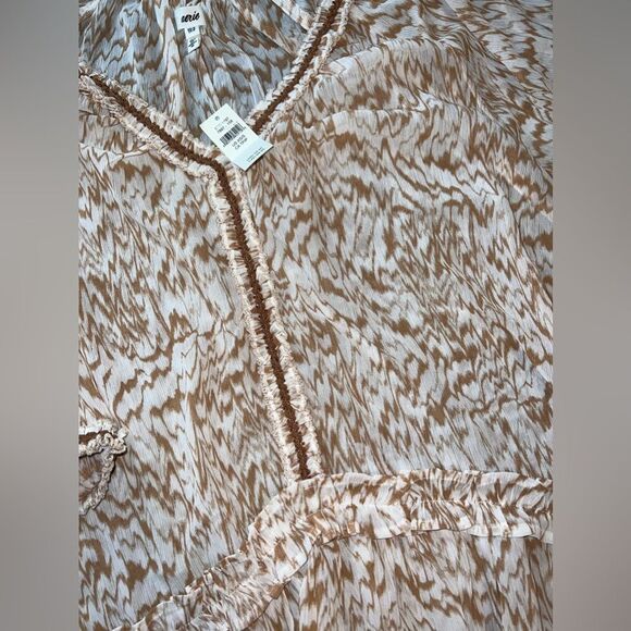Aerie V-Neck Sheer Oversized boho Cover Up Dress Size XS/S NWT - Picture 2 of 5